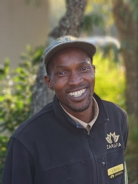 Chris, who looks after the gardens and maintenance at The Zarafa