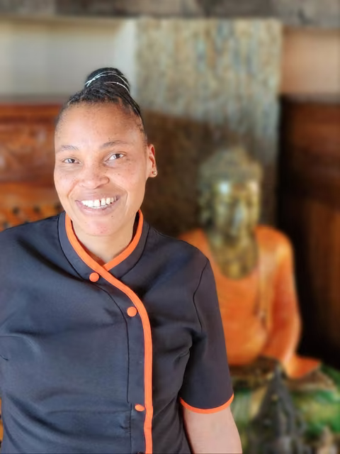Patricia from housekeeping, in the lodge