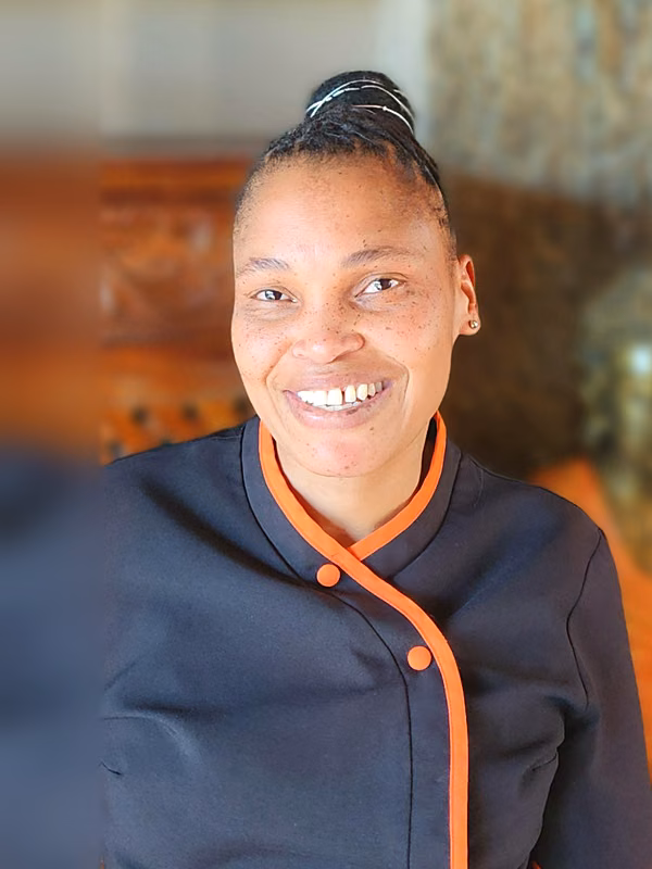 Patricia from housekeeping, in the lodge